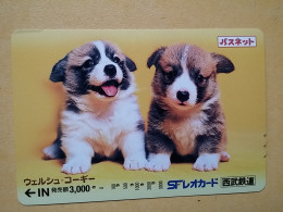 T-399 - JAPAN, Japon, Nipon, Carte Prepayee, Prepaid Card, Dog, Chien - Honden