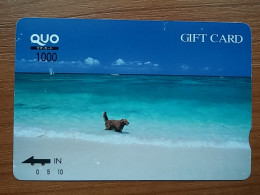 T-399 - JAPAN, Japon, Nipon, Carte Prepayee, Prepaid Card, Dog, Chien, Gift Card, Carte Cadeau - Cani