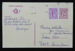 Belgique Entier Postal , Sur Carte Postal Oblitéré  // B41 - Postkarten 1951-..