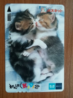 T-400 - JAPAN, Japon, Nipon, Carte Prepayee, Prepaid Card, CAT, CHAT - Katzen