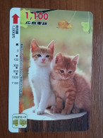 T-400 - JAPAN, Japon, Nipon, Carte Prepayee, Prepaid Card, CAT, CHAT,  - Chats