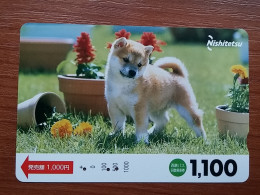 T-400 - JAPAN, Japon, Nipon, Carte Prepayee, Prepaid Card, Dog, Chien,  - Perros