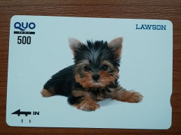 T-400 - JAPAN, Japon, Nipon, Carte Prepayee, Prepaid Card, Dog, Chien, LAWSON - Perros