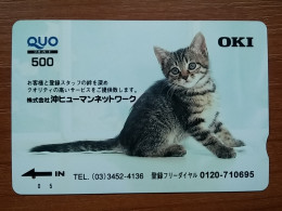 T-401 - JAPAN, Japon, Nipon, Carte Prepayee, Prepaid Card, CAT, CHAT,  - Gatos