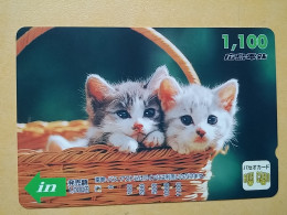 T-401 - JAPAN, Japon, Nipon, Carte Prepayee, Prepaid Card, CAT, CHAT,  - Chats