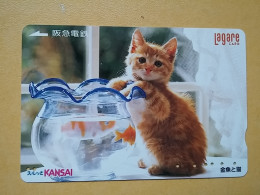 T-401 - JAPAN, Japon, Nipon, Carte Prepayee, Prepaid Card, CAT, CHAT,  - Cats