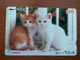 T-401 - JAPAN, Japon, Nipon, Carte Prepayee, Prepaid Card, CAT, CHAT,  - Cats