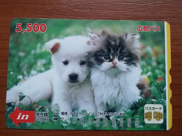 T-401 - JAPAN, Japon, Nipon, Carte Prepayee, Prepaid Card, CAT, CHAT,  - Chats