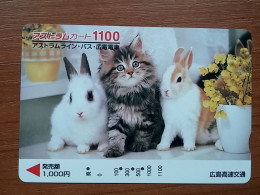 T-402 - JAPAN, Japon, Nipon, Carte Prepayee, Prepaid Card, CAT, CHAT,  - Gatti