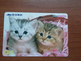 T-402 - JAPAN, Japon, Nipon, Carte Prepayee, Prepaid Card, CAT, CHAT,  - Chats