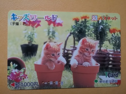 T-402 - JAPAN, Japon, Nipon, Carte Prepayee, Prepaid Card, CAT, CHAT,  - Gatos