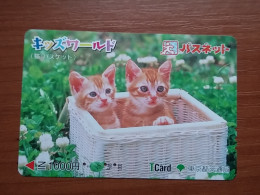 T-402 - JAPAN, Japon, Nipon, Carte Prepayee, Prepaid Card, CAT, CHAT,  - Chats