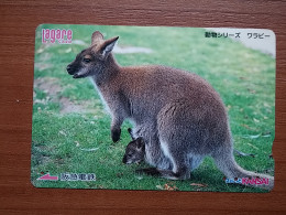 T-403 - JAPAN, Japon, Nipon, Carte Prepayee, Prepaid Card, Animal, Cangarroo - Altri & Non Classificati