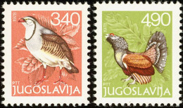 Yugoslavia 1978 (AVE189) (MNH) (Mi 1767, 1768) - Alectoris Graeca, Tetrau Urogallus - Gallináceos & Faisanes