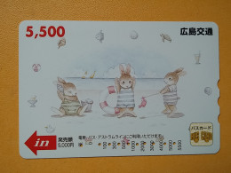 T-403 - JAPAN, Japon, Nipon, Carte Prepayee, Prepaid Card, Animal, Rabbit, Lapin - Altri & Non Classificati