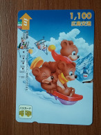 T-404 - JAPAN, Japon, Nipon, Carte Prepayee, Prepaid Card, Animal, Bear, Ours - Altri & Non Classificati