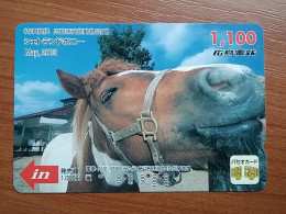 T-404 - JAPAN, Japon, Nipon, Carte Prepayee, Prepaid Card, Animal, Horse, Cheval - Altri & Non Classificati
