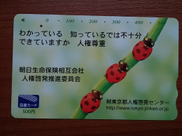 T-405 - JAPAN, Japon, Nipon, Carte Prepayee, Prepaid Card, Animal, Ladybug - Altri & Non Classificati