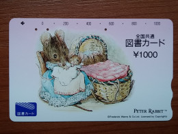 T-405 - JAPAN, Japon, Nipon, Carte Prepayee, Prepaid Card, Animal, Peter Rabbit, Lapin - Altri & Non Classificati