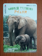 T-406 - JAPAN, Japon, Nipon, Carte Prepayee, Prepaid Card, Animal, ELEPHANT - Sonstige & Ohne Zuordnung