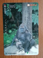 T-406 - JAPAN, Japon, Nipon, Carte Prepayee, Prepaid Card, Animal, MONKEY, GORILLA - Autres & Non Classés