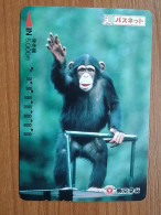 T-406 - JAPAN, Japon, Nipon, Carte Prepayee, Prepaid Card, Animal, Monkey - Sonstige & Ohne Zuordnung