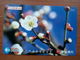 T-409 - JAPAN, Japon, Nipon, Carte Prepayee, Prepaid Card, Flower, Fleur - Bloemen