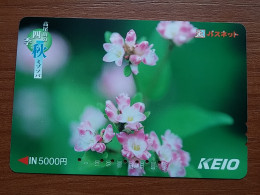 T-409 - JAPAN, Japon, Nipon, Carte Prepayee, Prepaid Card, Flower, Fleur - Flores