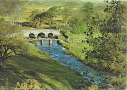 CLAPPER BRIDGE, POSTBRIDGE, DARTMOOR, DEVON, ENGLAND. USED POSTCARD   C6 - Dartmoor