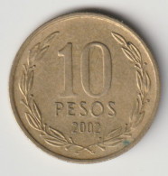 CHILE 2002: 10 Pesos, KM 228 - Chile