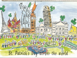 IRLANDA EIRE ENTERO POSTAL SAINT PATRICK`S DAY EIFFEL TAJ MAHAL PISA BIG BEN ESTATUA LIBERTAD - Monumenti