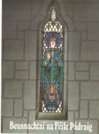 IRLANDA EIRE ENTERO POSTAL SAINT PATRICK`S DAY VIDRIERA STAINED GLASS - Glasses & Stained-Glasses