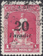 TURCHIA 1929 - Yvert 741° - Soprastampato | - Used Stamps