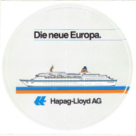 Aufkleber HAPAG LLOYD AG - Die Neue EUROPA - Otros & Sin Clasificación