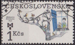 Enfants Regardant Les Oiseaux - TCHECOSLOVAQUIE - Livres - N° 2543 - 1983 - Gebruikt