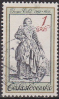 Dame Au Manchon De Jacques Callot - TCHECOSLOVAQUIE - Gravures - N° 2563 - 1983 - Usados