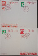 Japan - 4 Different Special Cancels - Table Tennis Tischtennis Tennistavolo Ping Pong - Table Tennis