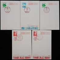Japan - 5 Different Special Cancels - Table Tennis Tischtennis Tennistavolo Ping Pong - Table Tennis