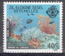 Seychelles ZIL ELOIGNE SESEL Single 40c Definitive Stamp From The Set To Celebrate Marine Life In Unmounted Mint - Seychelles (1976-...)