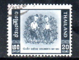 THAILANDE THAILAND TAILANDIA SIAM 1961 CHILDREN'S DAY IN GARDEN 20s USED USATO OBLITERE' - Thailand