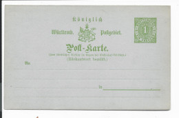 Württemberg P 10/01  ** -  1 Kr. Ziffer Doppelkarte  - Andere & Zonder Classificatie