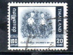 THAILANDE THAILAND TAILANDIA SIAM 1961 CHILDREN'S DAY IN GARDEN 20s USED USATO OBLITERE' - Thailand