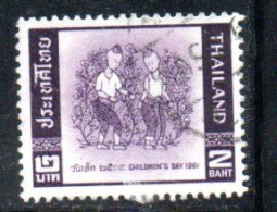 THAILANDE THAILAND TAILANDIA SIAM 1961 CHILDREN'S DAY IN GARDEN 2b USED USATO OBLITERE' - Thailand