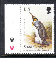 SOUTH GEORGIA - 1999 DEFINITIVE £5 TOP VALUE KING PENGUIN STAMP FINE MNH ** SG 305 - Georgias Del Sur (Islas)