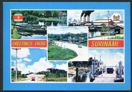 Greeting's Form Suriname  -   Used 23-7-1999  - 2 Scans For Originalscan !! - Surinam