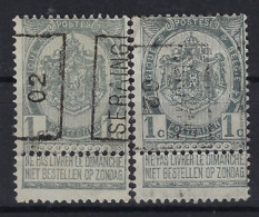 Rijkswapen Nr. 53 Voorafgestempeld Nr. 435 A + B  SERAING 02 ; Staat Zie Scan ! LOT 264 - Rolstempels 1900-09