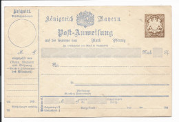 Bayern A 53 I -01 ** -  30 Pf Wappen - Postanweisung DD '90' - Andere & Zonder Classificatie