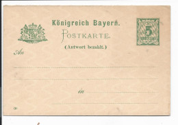 Bayern P  53-01 ** - 5 Pf  Ziffer Doppelkarte DD '00' - Autres & Non Classés