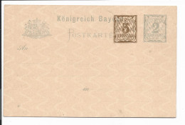 Bayern P  71-01 ** - 3 Neben 2 Pf  Ziffer Karte DD '00' - Other & Unclassified