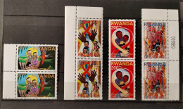 Rwanda - 1473/1476 - 1415/18 - En Paire - AIDS/SIDA - Prevention In Children - Prévention Chez Les Enfants - 2003 - MNH - Nuevos